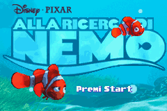 Finding Nemo and Monsters Inc Bundle title screen for GameBoy Advance